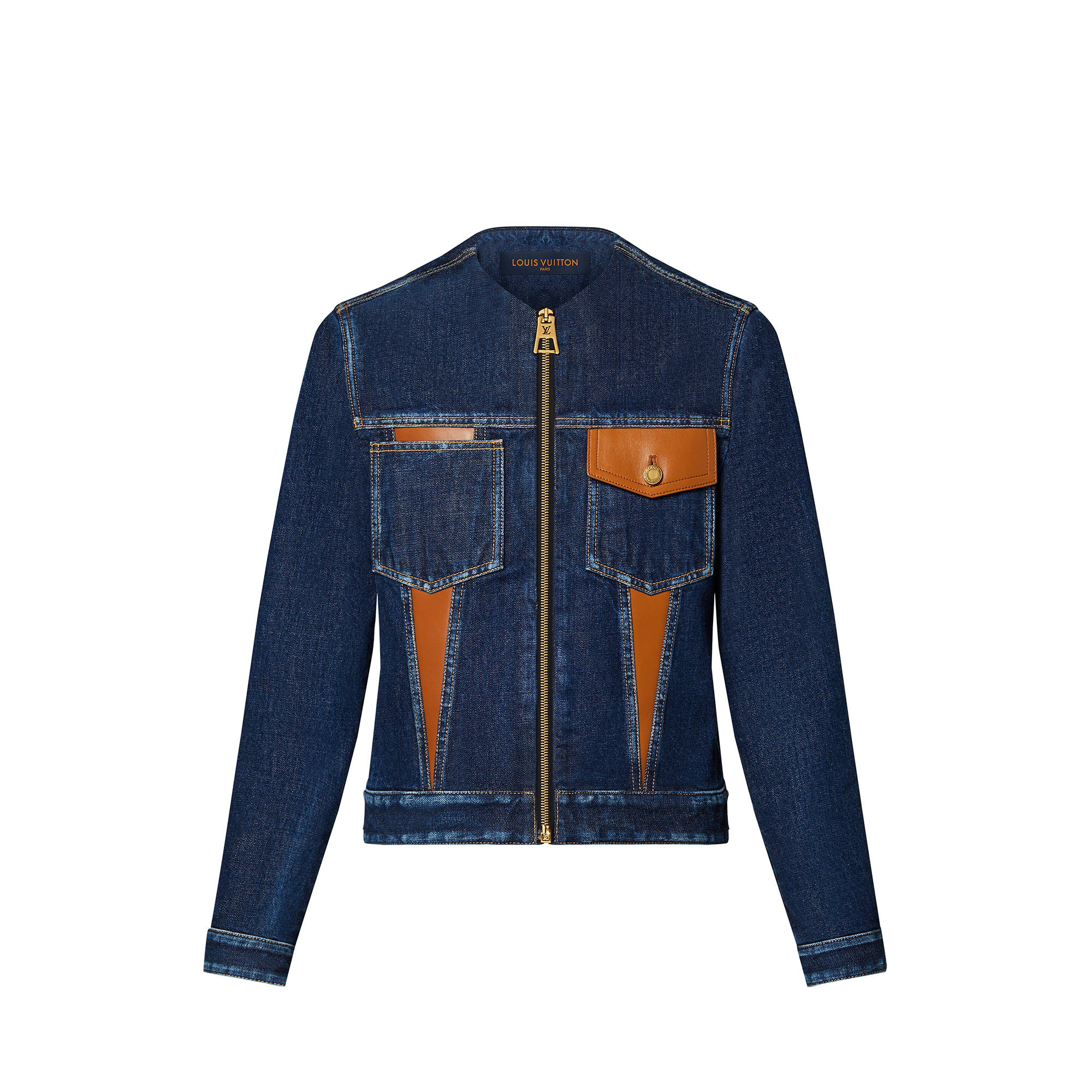 Leather Accent Denim Jacket - Women - Ready-to-Wear | LOUIS VUITTON ®